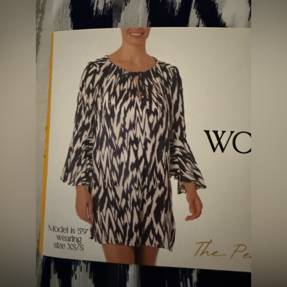 Anne Cole Navy and White Women's Swim Cover-Up
